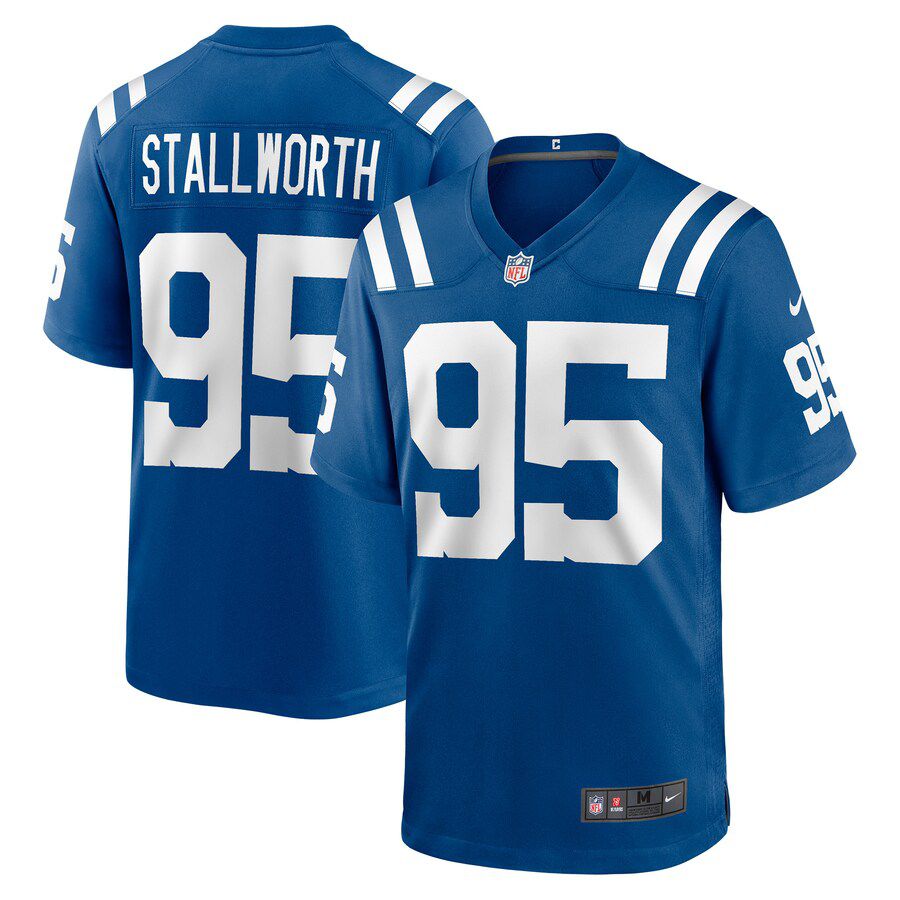 Men Indianapolis Colts #95 Taylor Stallworth Nike Royal Game Player NFL Jersey